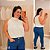 Blusa Gola Luísa Branca Plus Size - Imagem 1