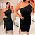 Vestido Nula Canelado Lilian Preto Plus Size - Imagem 3