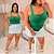 Body Elastex Franzido Julieta Verde Plus Size - Imagem 3