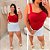 Body Elastex Franzido Julieta Vermelho Plus Size - Imagem 3