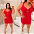Vestido Prada Franzido Yolanda Vermelho Plus Size - Imagem 3