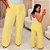 Calça Pantalona Cleo Amarelo Plus Size - Imagem 1