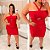 Vestido FF Prada Cruzado Soraya Vermelho Plus Size - Imagem 3
