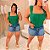Cropped Jasmine Corselet Verde Bandeira Plus Size - Imagem 2