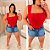 Cropped Jasmine Corselet Vermelho Plus Size - Imagem 2