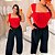 Cropped Jasmine Corselet Vermelho Plus Size - Imagem 3