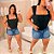 Cropped Jasmine Corselet Preta Plus Size - Imagem 2