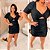 Vestido Prada FF Iris Manga Preto Plus Size - Imagem 2