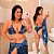 Biquíni com saida Orla Preto e Azul Estampado Plus Size - Imagem 1