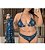 Biquíni com saida Orla Preto e Azul Estampado Plus Size - Imagem 2