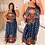 Vestido Santorini Azul Floral Plus Size - Imagem 2