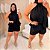 Macaquinho Babado Eloá Preto Plus Size - Imagem 3