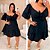 Vestido Susan Manga Preto Plus Size - Imagem 2