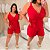 Macaquinho Mali Liso Vermelho Plus Size - Imagem 2