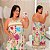 Vestido Cecilia Bege Estampado Plus Size - Imagem 1