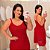 Vestido Alça Modal Viviana Vermelho Plus Size - Imagem 1