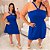 Vestido Vip Daniela Azul Royal Plus Size - Imagem 2