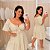 Vestido Susan Manga Bege Plus Size - Imagem 1