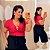 Cropped Pedra Dani Vermelho Plus Size - Imagem 4