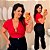 Cropped Pedra Dani Vermelho Plus Size - Imagem 1