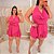 Macaquinho Gola Boba Lívia Pink Plus Size - Imagem 3