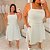 Vestido Alça Bela Branco Plus Size - Imagem 2