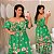 Vestido Elastex Paraty Verde Estampado Plus Size - Imagem 1