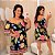 Vestido Giovana Preto Floral Plus Size - Imagem 1