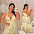Vestido Alça Farm Maju Bege Estampado Plus Size - Imagem 1