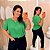 Blusa Manga Duna Beatriz Verde Plus Size - Imagem 1