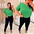 Blusa Manga Duna Beatriz Verde Plus Size - Imagem 3