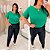 Blusa Manga Duna Beatriz Verde Plus Size - Imagem 3