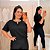 Blusa Manga Duna Beatriz Preta Plus Size - Imagem 1