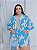 Conjunto Kimono Julia Azul Estampado Plus Size - Imagem 1
