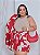 Conjunto Kimono Julia Vermelho Estampado Plus Size - Imagem 2