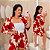 Conjunto Kimono Julia Vermelho Estampado Plus Size - Imagem 1