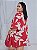 Conjunto Kimono Julia Vermelho Estampado Plus Size - Imagem 3