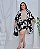Conjunto Kimono Julia Preto Estampado Plus Size - Imagem 1