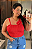 Cropped Flor Ribana Vermelho Plus Size - Imagem 1
