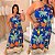 Vestido Natália Azul Estampado Frutas Plus Size - Imagem 3