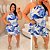 Macaquinho Ema Papagaio Estampado Azul Plus Size - Imagem 4