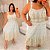 Vestido Laise Mariana Floral Branco e Bege Plus Size - Imagem 2