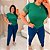 Blusa Manga Brilho Roberta Verde Plus Size - Imagem 3