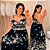 Vestido Analu Preto Floral Plus Size - Imagem 1