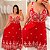 Vestido Analu Bordado Vermelho Plus Size - Imagem 3