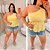 Blusa Bata Estrela Suzi Amarela Plus Size - Imagem 3