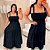 Vestido Alça Pamela MG Preto Liso Plus Size - Imagem 3