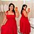 Vestido Alça Pamela MG Vermelho Liso Plus Size - Imagem 1