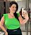 Regata Canelada Verde Lima Plus Size - Imagem 1