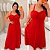 Vestido Alça Cruzado Vip  Kelly Vermelho Plus Size - Imagem 3